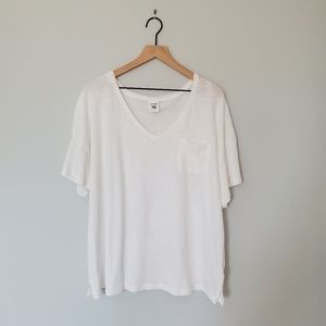 Remade oversized white cotton tee